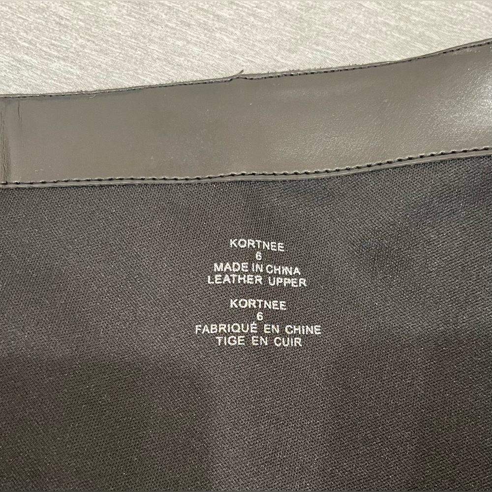 NWOB new never worn saks fifth ave kortnee knee high zip black leather boots 6 - Picture 9 of 10